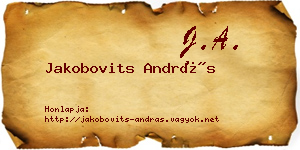 Jakobovits András névjegykártya